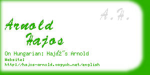 arnold hajos business card